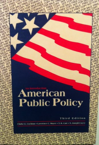 Beispielbild fr American Public Policy: An Introduction zum Verkauf von Midtown Scholar Bookstore