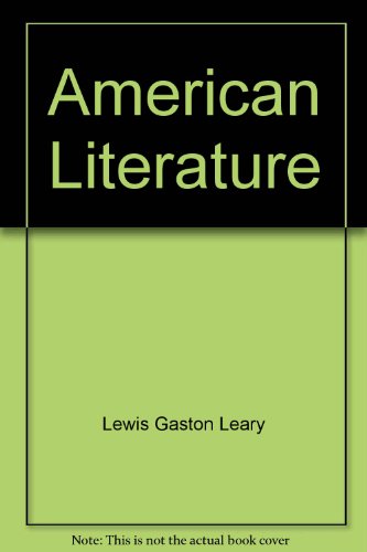 Beispielbild fr American Literature : A Study and Research Guide zum Verkauf von Better World Books