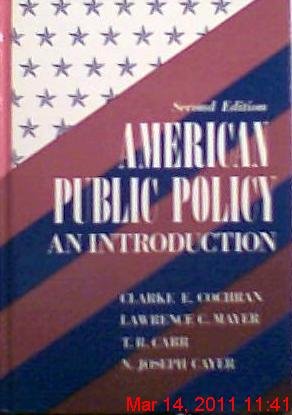 Imagen de archivo de American Public Policy: An Introduction a la venta por Top Notch Books