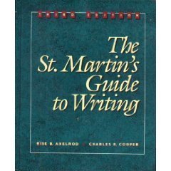 Beispielbild fr The St. Martin's Guide to Writing zum Verkauf von D. Nakii Press