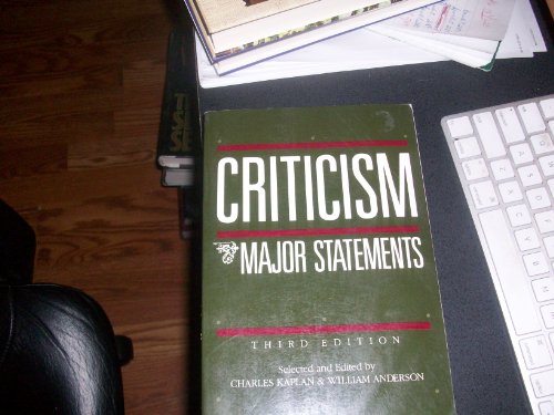 9780312035020: Criticism: Major Statements