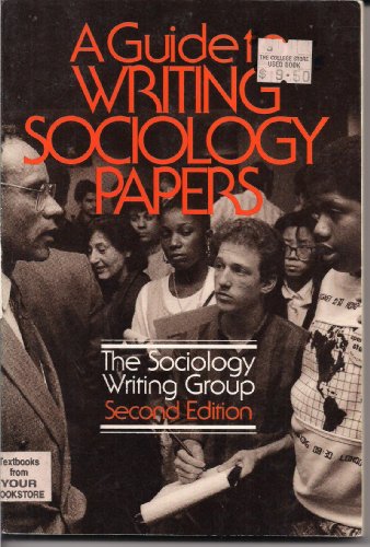 9780312036515: A Guide to Writing Sociology Papers