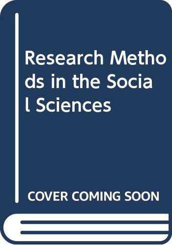 9780312036522: Research Methods in the Social Sciences