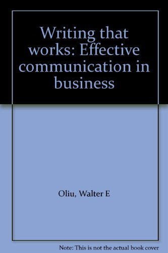 Stock image for Writing that works: Effective communication in business for sale by Wonder Book