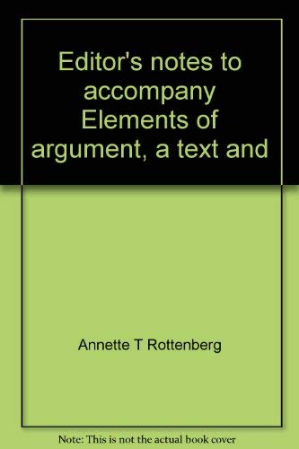 Stock image for Elements Of Argument: A Text and Reader: Third Edition for sale by a2zbooks