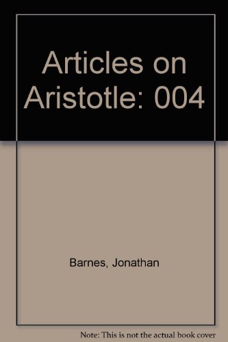 Beispielbild fr Articles on Aristotle Vol. IV : Psychology and Aesthetics zum Verkauf von Better World Books