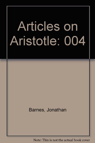 ARTICLES ON ARISTOTLE 4. Psychology and Aesthetics