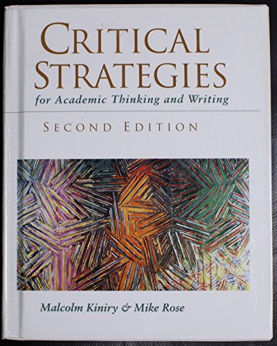 9780312065539: Critical Strategies for Academic Writing: Cases, Assignments, and Readings