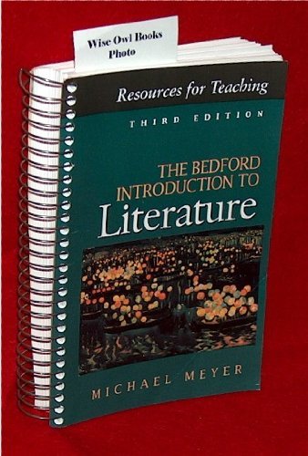 Stock image for The Bedford Introduction to Literature: Third Edition for sale by Red's Corner LLC