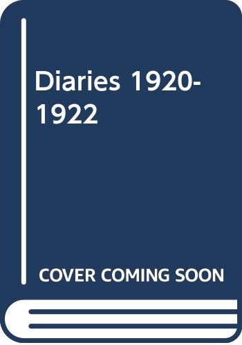 Stock image for Diaries 1920-1922 for sale by SecondSale