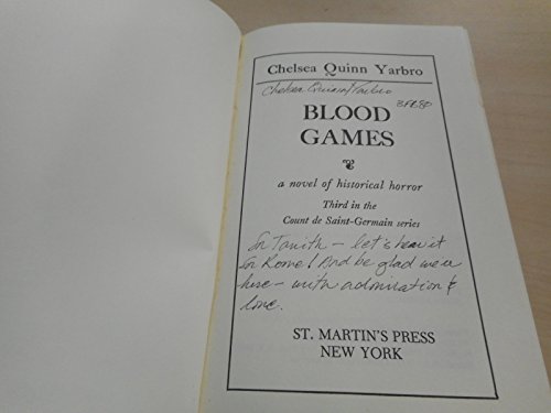 Beispielbild fr Blood Games: A Novel of Historical Horror, Third in the Count de Saint-Germain Series zum Verkauf von ThriftBooks-Dallas