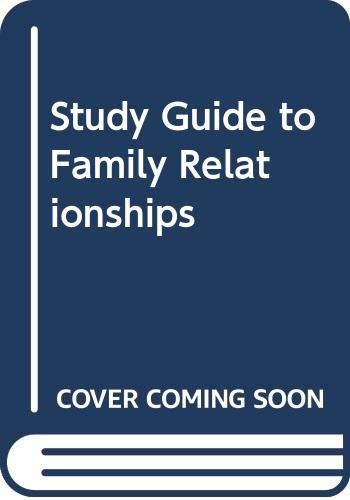 Study Guide to Family Relationships (9780312084752) by Thompson