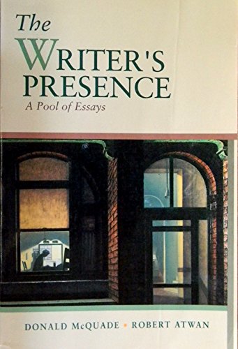 Beispielbild fr Writers Presence: A Pool of Essays zum Verkauf von Books From California