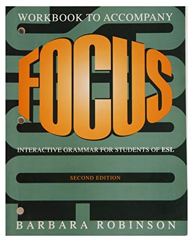 Stock image for Focus: Interactive Grammar for Students of ESL (Workbook) for sale by Irish Booksellers
