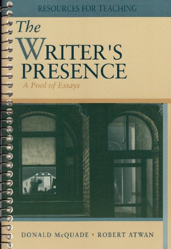 9780312094331: The Writer's Presence: A Pool of Essays (Resources for Teaching)