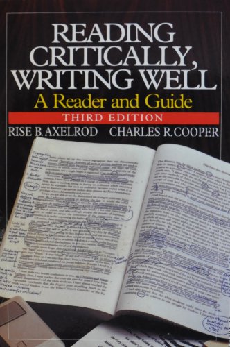 Stock image for Reading Critically, Writing Well: a Reader and Guide. for sale by Bayside Books