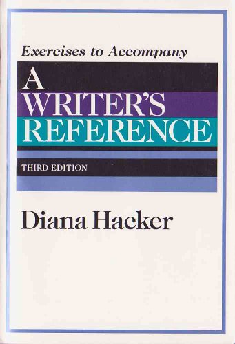 Beispielbild fr Exercises to Accompany a Writers Reference, 3rd Edition zum Verkauf von Wonder Book
