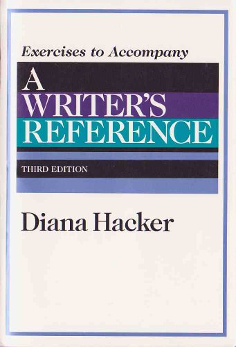 Imagen de archivo de Exercises to Accompany a Writers Reference, 3rd Edition a la venta por Wonder Book