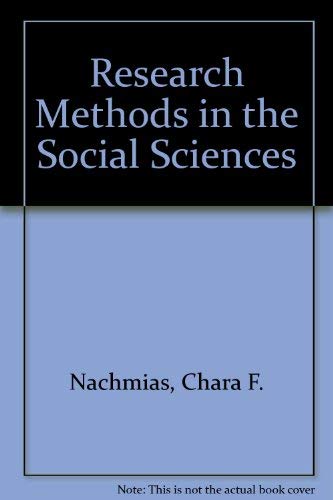 Research Methods in the Social Sciences/Study Guide (9780312101602) by Nachmias, David