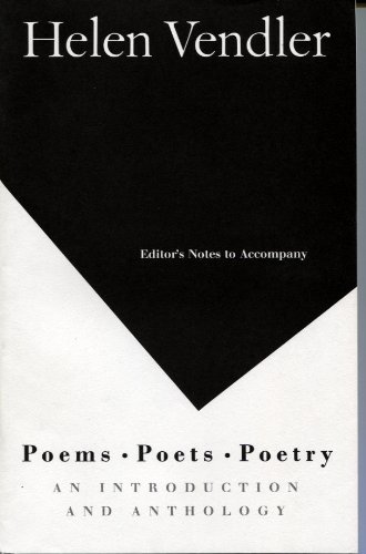 Poems, Poets, Poetry: Resources for Teaching (9780312103484) by Helen Vendler