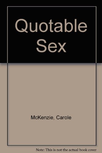 9780312105297: Quotable Sex