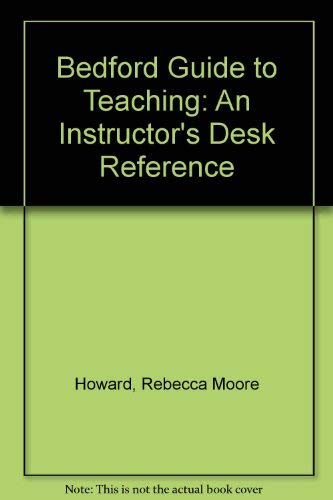 Stock image for Bedford Guide to Teaching Writing in the Disciplines: An Instructor's Desk Reference for sale by Redux Books