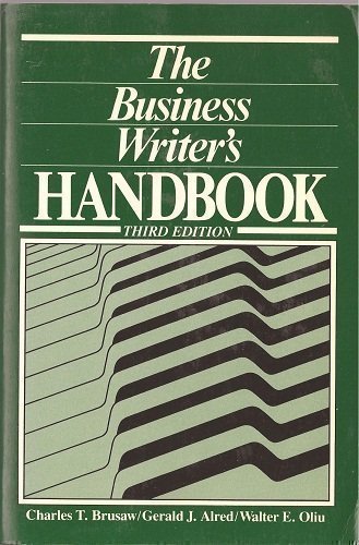 Beispielbild fr The Business Writer's Handbook zum Verkauf von More Than Words