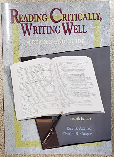 Stock image for Instructor's Edition to Reading Critically, Writing Well: A Reader and Guide for sale by SecondSale