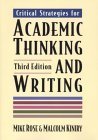 9780312115616: Critical Strategies for Academic Thinking and Writing: A Text With Readings