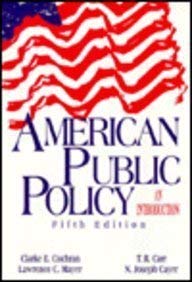 Beispielbild fr American Public Policy : An Introduction zum Verkauf von HPB-Movies