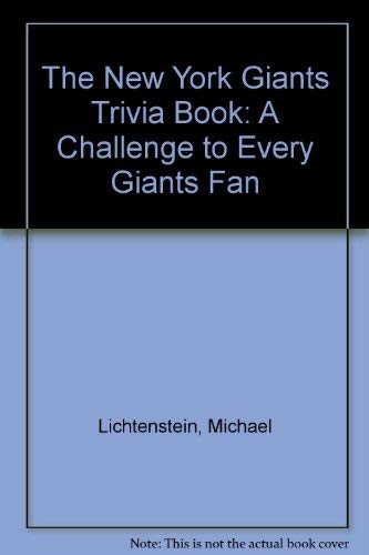 Beispielbild fr The New York Giants Trivia Book: Over 300 Trivia Questions and Answers about Giants Football, . zum Verkauf von ThriftBooks-Dallas