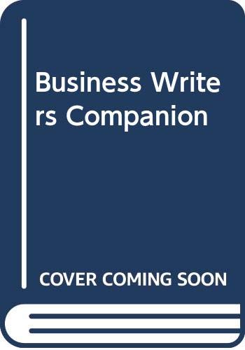 Beispielbild fr The Business Writers Companion zum Verkauf von Wonder Book