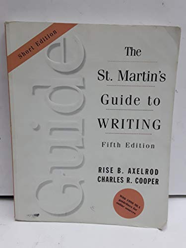 Stock image for The St. Martin's Guide to Writing for sale by ThriftBooks-Atlanta