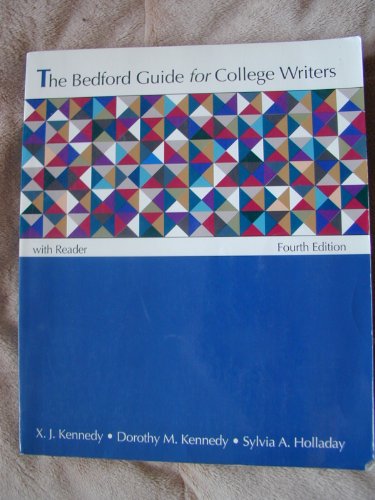 Beispielbild fr The Bedford Guide for College Writers With Reader zum Verkauf von Wonder Book