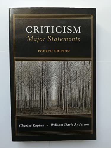 9780312137458: Criticisms: Major Statements