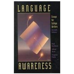 Imagen de archivo de Language Awareness: Essays for College Writers a la venta por BooksRun