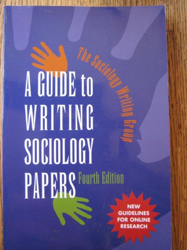 Imagen de archivo de Guide to Writing Sociology Papers a la venta por Wonder Book