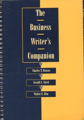 9780312137892: The Business Writer's Companion (Series)