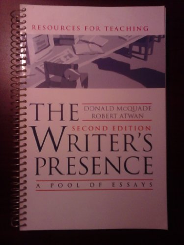 Beispielbild fr Resources for Teaching "The Writer's Presence" zum Verkauf von Wonder Book
