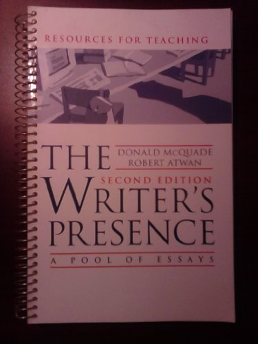 Imagen de archivo de Resources for Teaching "The Writer's Presence" a la venta por Wonder Book