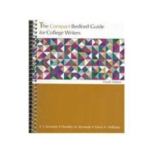 Beispielbild fr The Compact Bedford Guide for College Writers zum Verkauf von Campus Bookstore