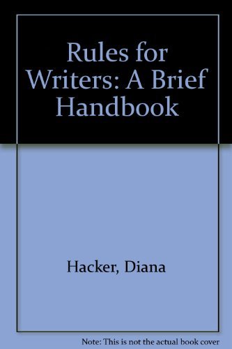 Beispielbild fr Rules for Writers: A Brief Handbook zum Verkauf von Wonder Book