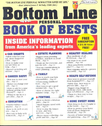 Imagen de archivo de The Bottom Line Personal Book of Bests: Inside Information from America's Leading Experts a la venta por ThriftBooks-Atlanta