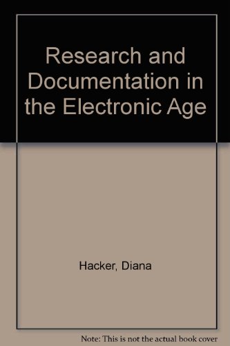 Stock image for Research and Documentation in the Electronic Age for sale by SecondSale