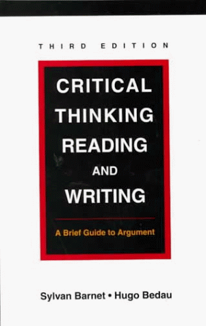Beispielbild fr Critical Thinking, Reading, and Writing: A Brief Guide to Argument zum Verkauf von Wonder Book