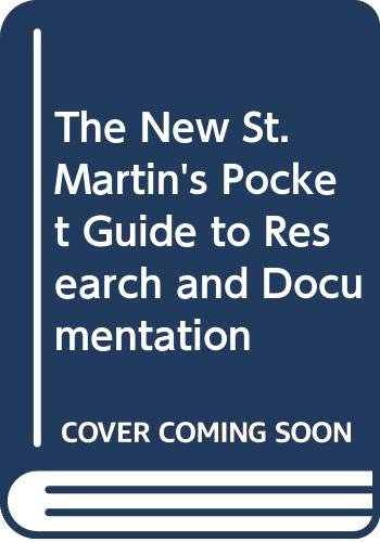 9780312189723: The New St. Martin's Pocket Guide to Research and Documentation