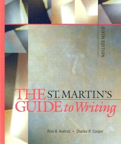 Imagen de archivo de The St. Martin's Guide to Writing a la venta por SecondSale