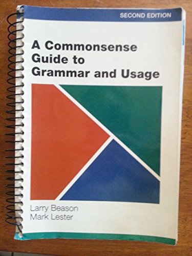 Immagine stock per A Commonsense Guide to Grammar and Usage