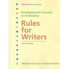 Stock image for Rules for Writers Developmental Exercises: Developmental Exercises for sale by Wonder Book