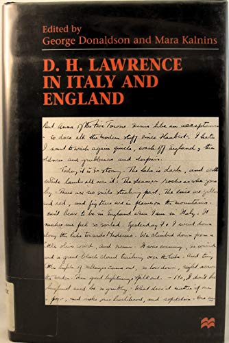 Stock image for D.H. Lawrence in Italy and England for sale by Open Books West Loop